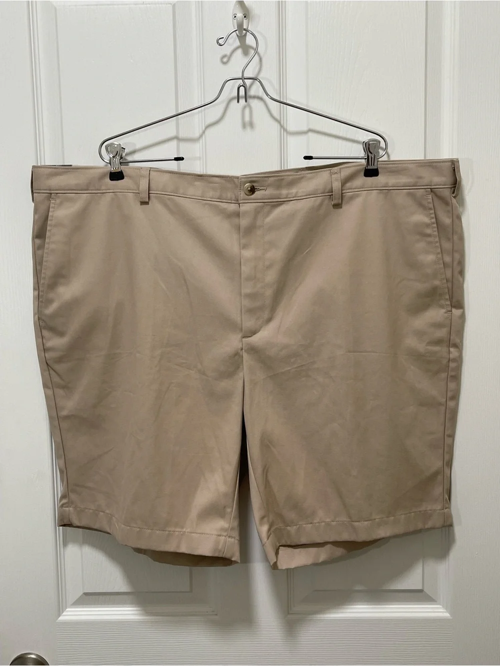 Travelers Collection Non-Iron Tan Shorts 100% Cotton Summer Preppy Vacay Men